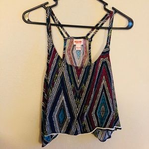 Xhilaration Tops - Xhileration Neon Tribal Print Crop Xhilaration Tops - Xhileration Neon Tribal Print Crop